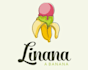 do modern custom fruit, banana logo design