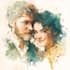 paint watercolor couple portraits