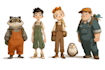 design a 2d cartoon character