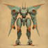 draw mecha robot character sheet design