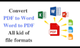 convert pdf to word excel within 1 hour