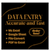 data entry, copy paste, excel data entry, pdf to excel