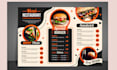 design modern menu digital menu bifold trifold brochure food restaurant menu