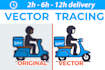 manually vector trace logo, vectorize, redraw, fix and enhance design and revamp