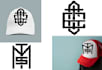 design letter logo cap or hat embroidery