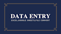 data entry, copy paste, pdf to excel