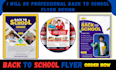 back to school menus flyers brochures business cards and social media posts