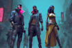design cyberpunk and fantasy character splash art