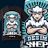 design mascot t shirt sheep logo