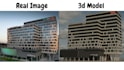 model low poly 3d buildings with textures