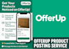 post your product ads on offerup manually with optimized tags