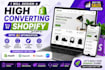 design high converting shopify dropshipping store with ai optimization