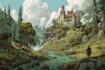draw amazing environment concept art and fantasy landscape