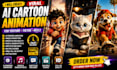 create viral ai cartoon animation videos for youtube shorts