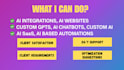 build ai chatbots, custom gpts, saas, integrations