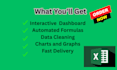 create a professional excel dashboards and data analysis