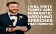 write funny and romantic wedding speeches that impress
