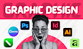 do any graphic design project in adobe photoshop illustrator coreldraw canva