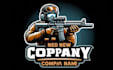 design airsoft gun mascot logo with creative concepts