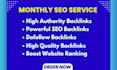 provide high authority SEO backlinks off page service