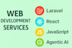 develop custom full stack websites using PHP laravel, react, HTML, CSS