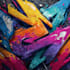 paint real graffiti art on the street wall