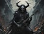 create dark art and heavy death metal illustration