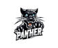 design high quality black panther logo