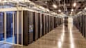 create 3d realistic render for ai data center, 3d warehouse, 3d storage room