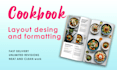 professional cookbook formatting and layout design