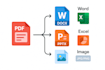 do PDF to word, excel, or any format conversion fast