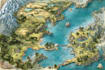 make fantasy map illustration for dnd, novels