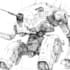custom futuristic mecha robot character illustration art