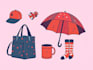 make cap, totebag, mug, pouch, umbrella, socks design
