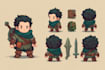 create simple 2d game characters