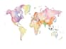 watercolor map illustration just for you