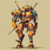 draw amazing character mecha robot illustration