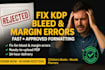 fix kdp book bleed and margin errors layout formatting issue for book publishing