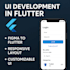 develop clean and beautiful flutter mobile app screens