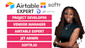 be airtable expert, jetadmin, vendor manager, project developer, softr io