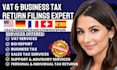 handle vat business tax return filings in US germany france spain switzerland