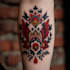 create sleeve tattoo design in geometric style