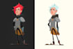 design a 2d cartoon character