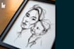 design abstract one line art with boho style