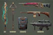 design creative concept art of weapons and items
