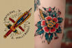 make custom logo old school traditional tattoo design