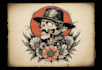 create any design in old school tattoo style