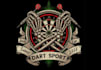 make vintage skull darts t shirt logo