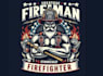 make custom fireman firefighter logo with axe design