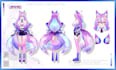 draw custom character sheet or reference sheet in anime style for vtuber